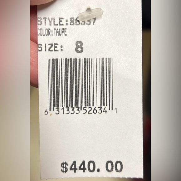 NWT JON Silver and taupe brocade jacket and pants set - Picture 11 of 11